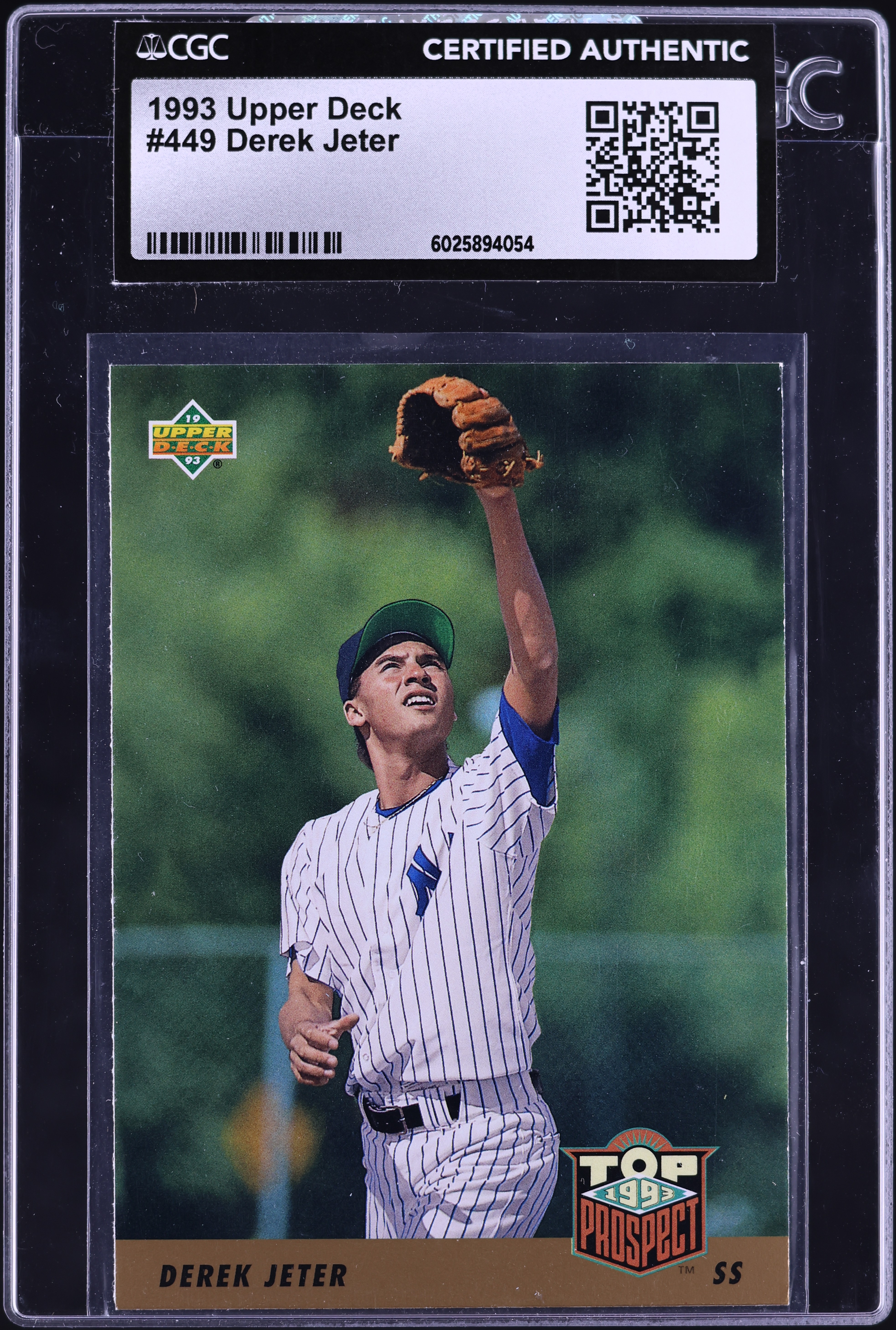 1993 Upper Deck Derek Jeter ROOKIE #449 CGC AUTH on Fanatics Collect