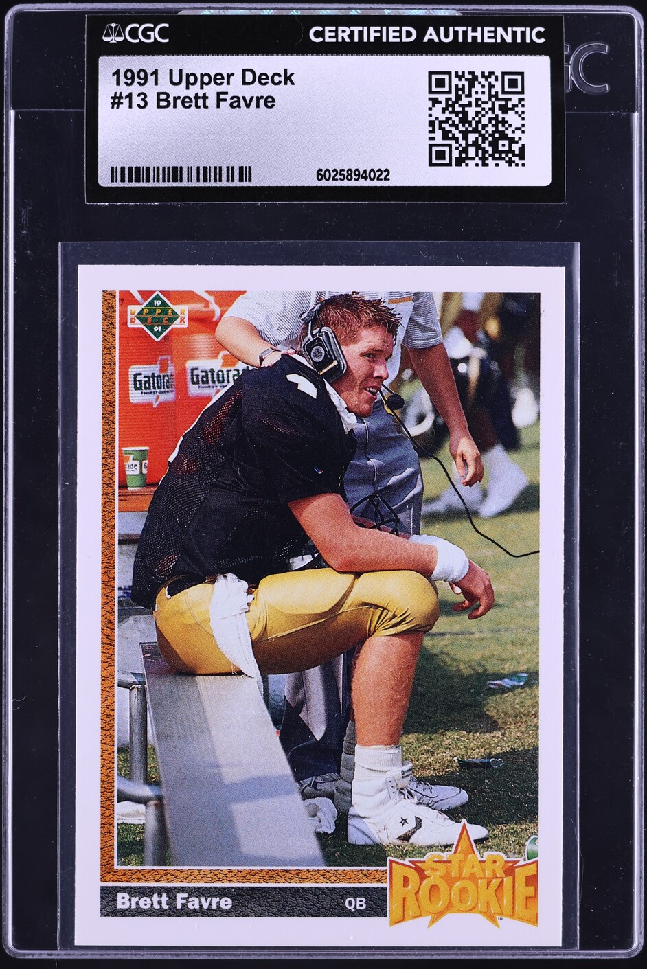 1991 Upper Deck Brett Favre ROOKIE #13 CGC AUTH