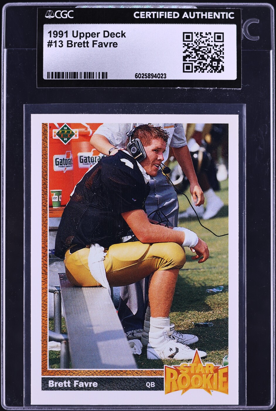 1991 Upper Deck Brett Favre ROOKIE #13 CGC AUTH