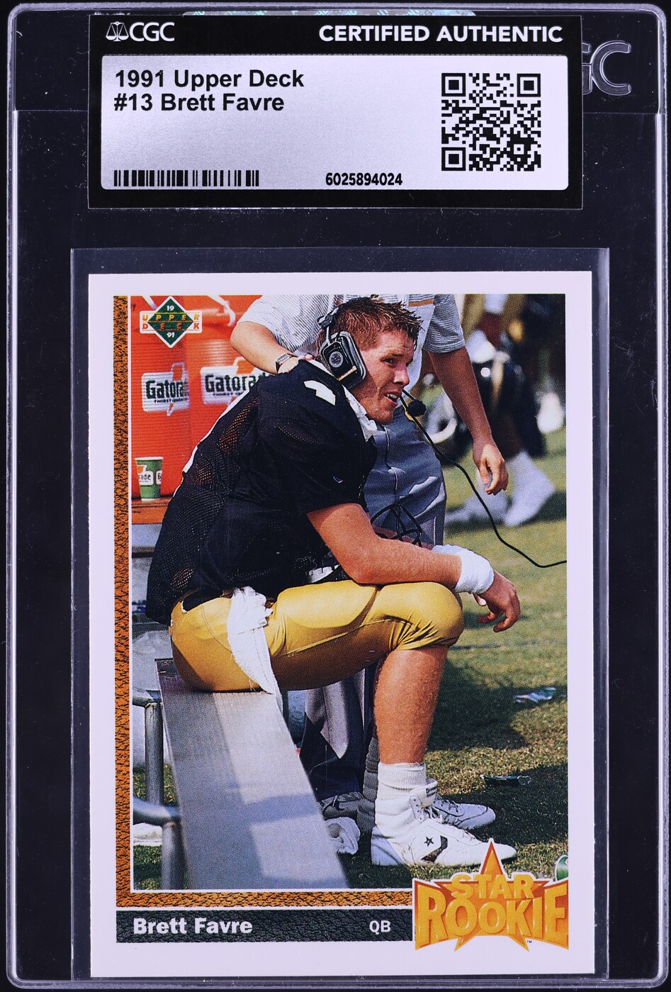 1991 Upper Deck Brett Favre ROOKIE #13 CGC AUTH