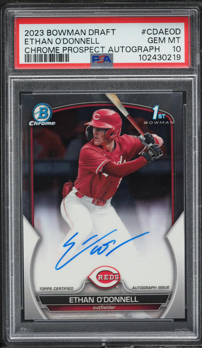 2023 Bowman Chrome Ethan O'Donnell PROSPECT AUTO #CDA-EOD PSA 10 GEM MINT