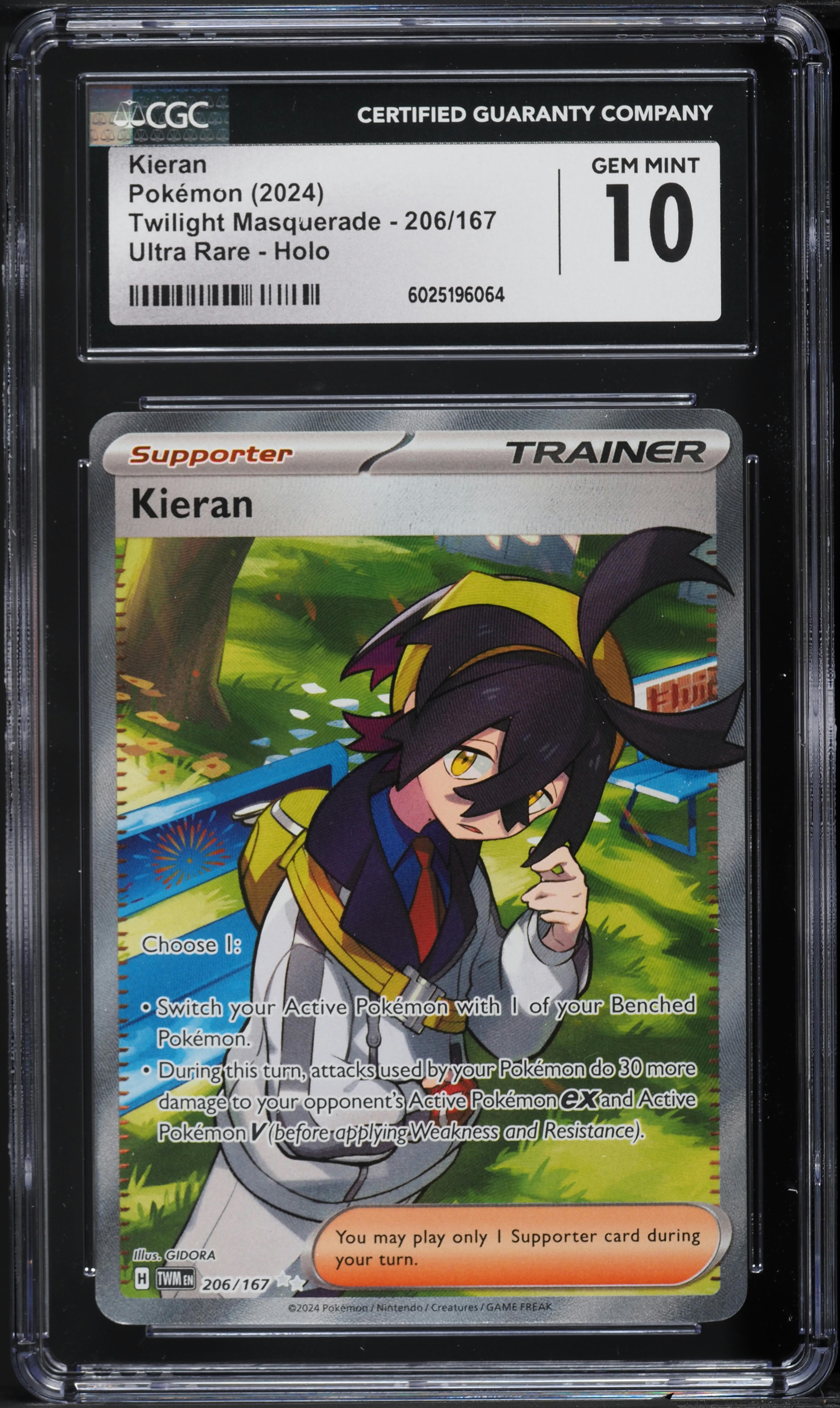 2024 Pokemon SV Twilight Masquerade Full Art Kieran #206 CGC 10 GEM MINT on  Fanatics Collect
