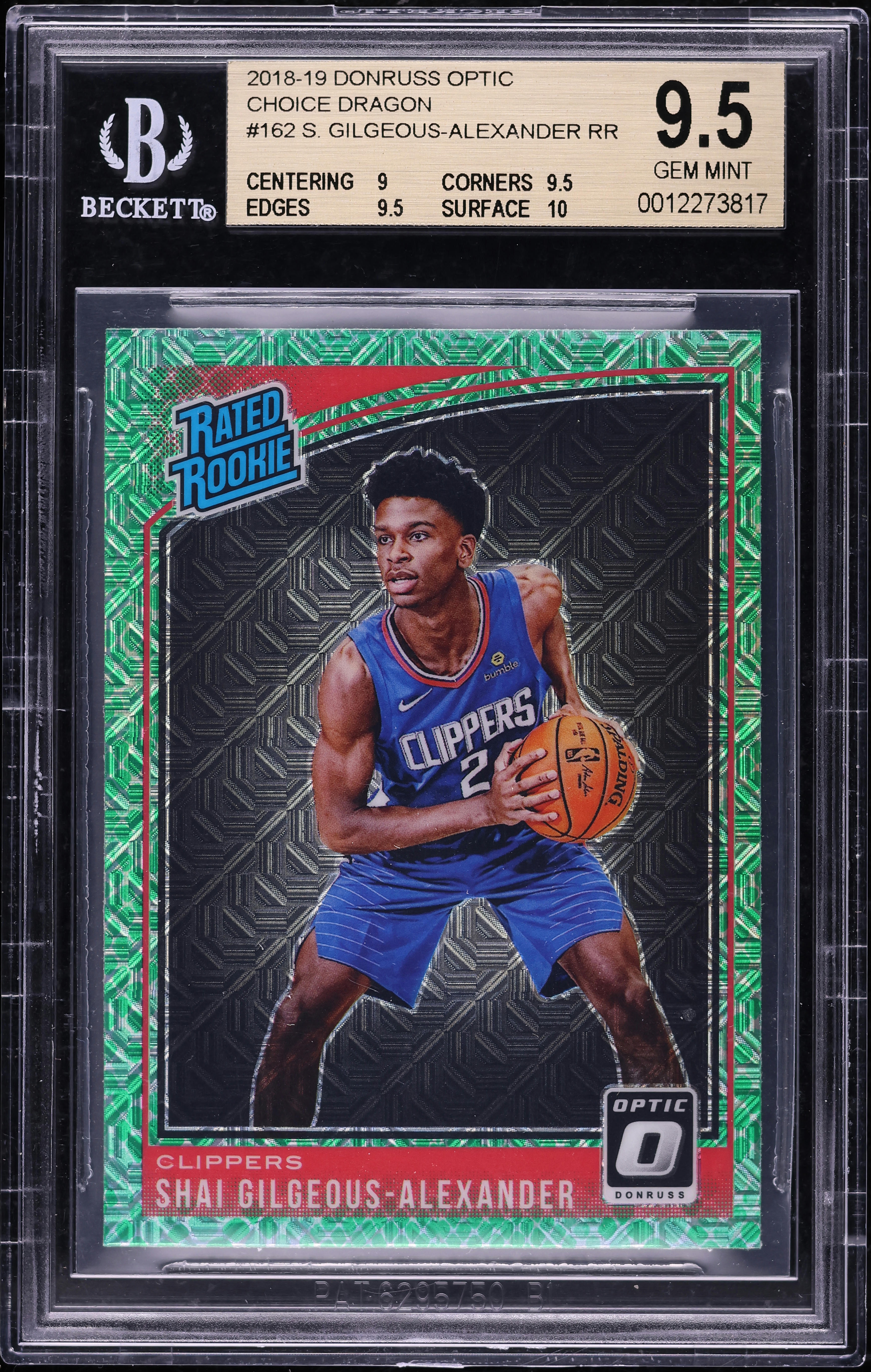 2018 Donruss Optic Choice Dragon Shai Gilgeous-Alexander ROOKIE 