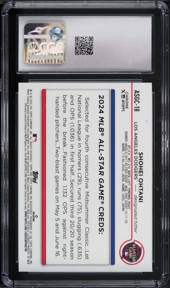 2024 Topps Chrome Update All-Star Game Shohei Ohtani #ASGC-18 CGC 8 NM-MT