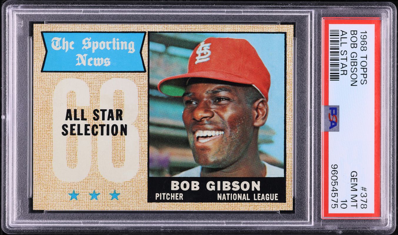 1968 Topps Bob Gibson ALL-STAR #378 PSA 10 GEM MINT