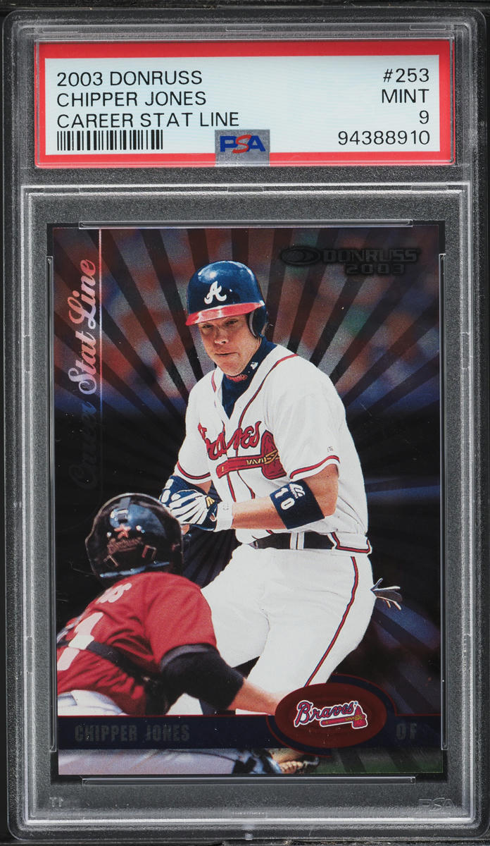 2003 Donruss Career Stat Line Chipper Jones /253 #240 PSA 9 MINT