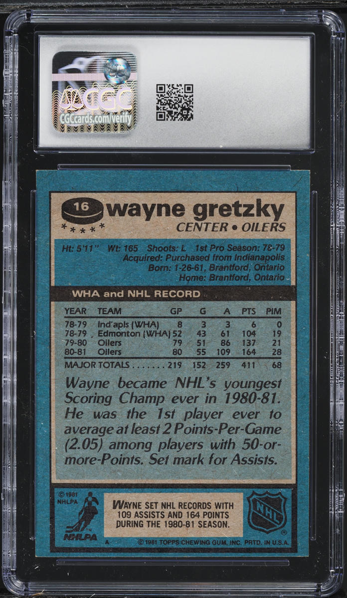 1981 Topps Wayne Gretzky #16 CGC 6 EXMT