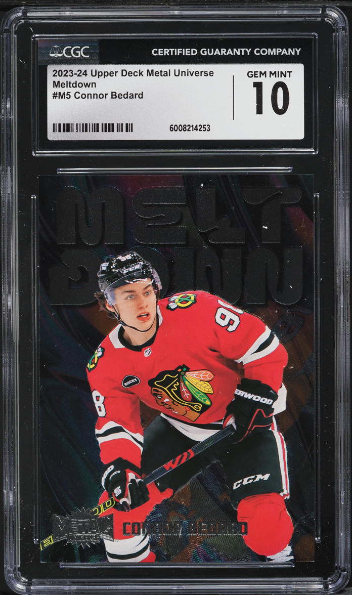 2023 Upper Deck Metal Universe Meltdown Connor Bedard RC #M5 CGC 10 GEM MINT