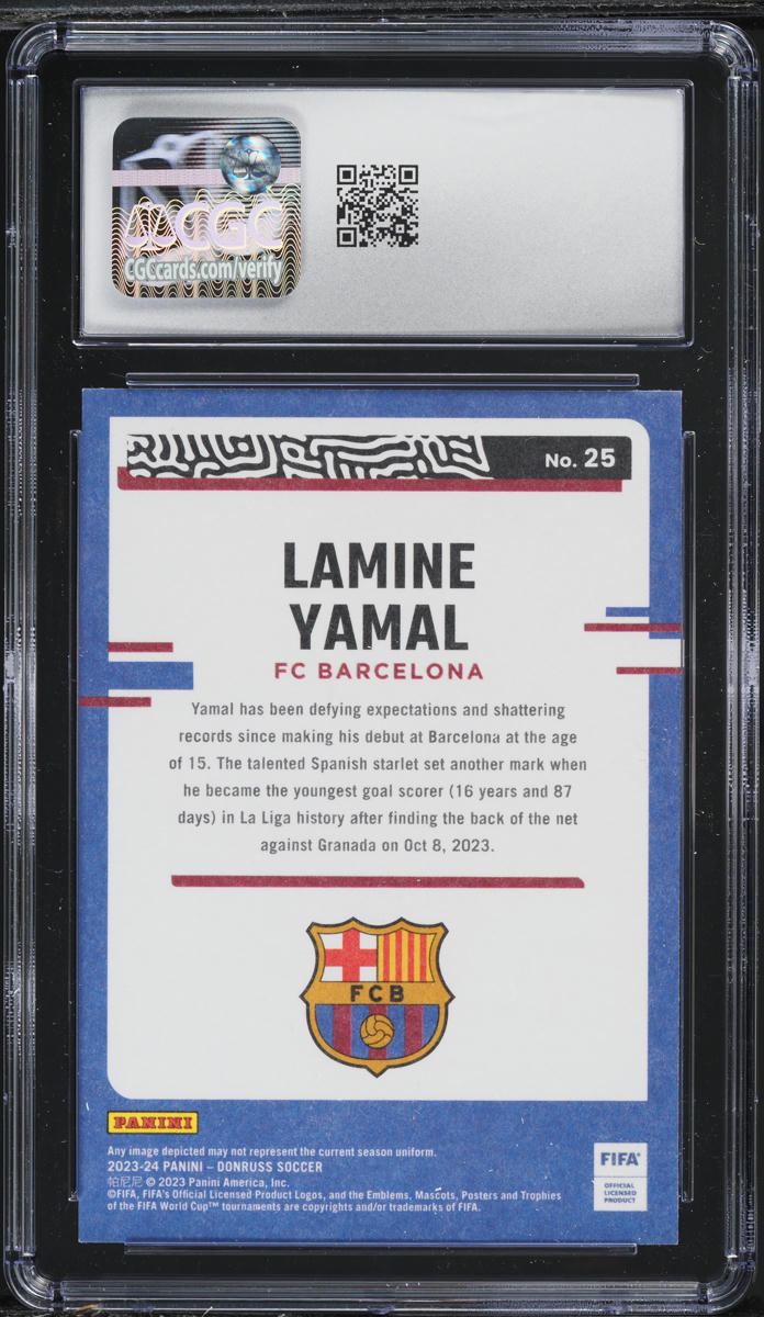 2023 Donruss the Rookies Lamine Yamal ROOKIE #25 CGC 10 GEM MINT