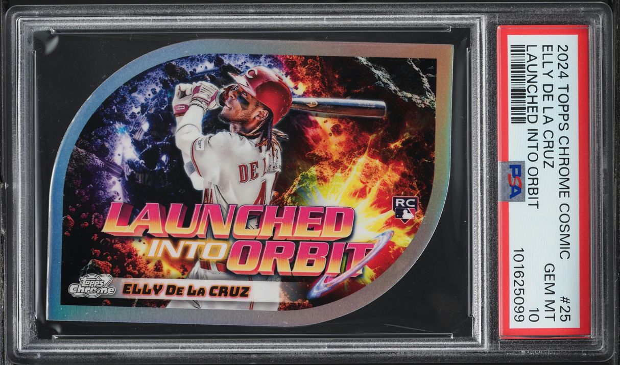 2024 Topps Chrome Cosmic Launched Into Orbit Elly De La Cruz ROOKIE #25 PSA 10