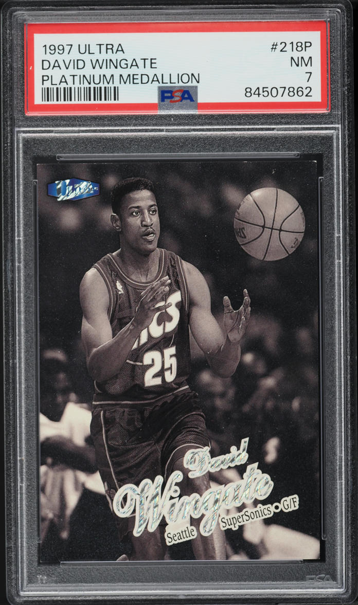 1997 Ultra Platinum Medallion David Wingate /100 #218P PSA 7 NRMT