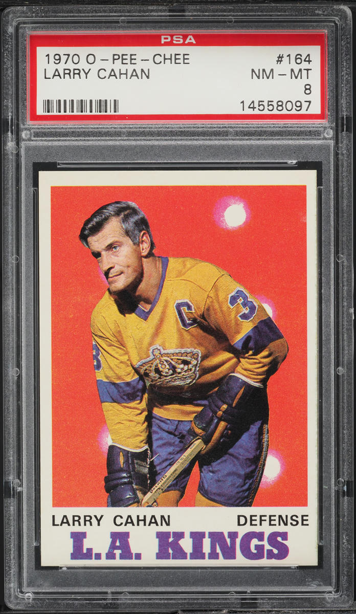 1970 O-Pee-Chee Hockey Larry Cahan #164 PSA 8 NM-MT