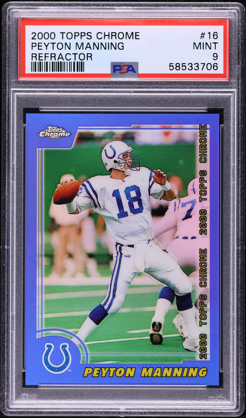 2000 Topps Chrome Refractor Peyton Manning #16 PSA 9 MINT