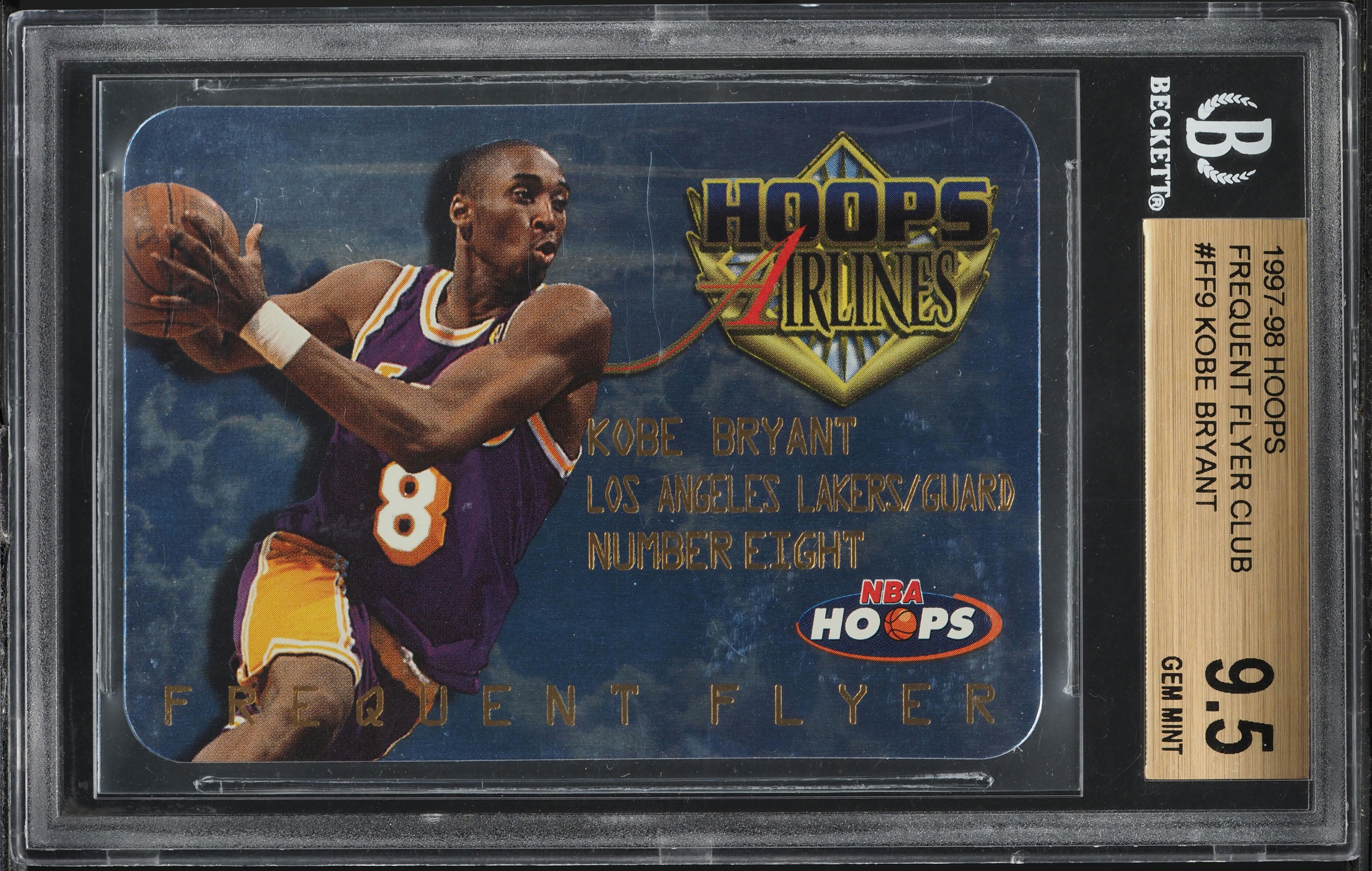 1997 Hoops Frequent Flyer Club Kobe Bryant #FF9 BGS 9.5 GEM MINT