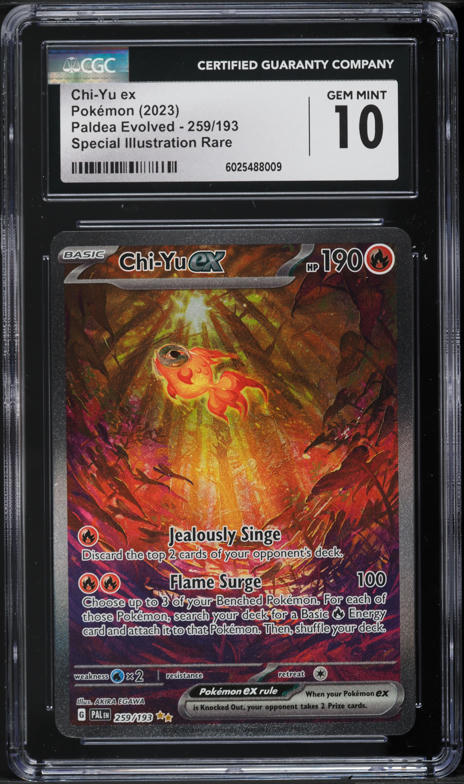 2023 Pokemon SV Paldea Evolved Art Rare Chi-Yu ex #259 CGC 10 GEM MINT