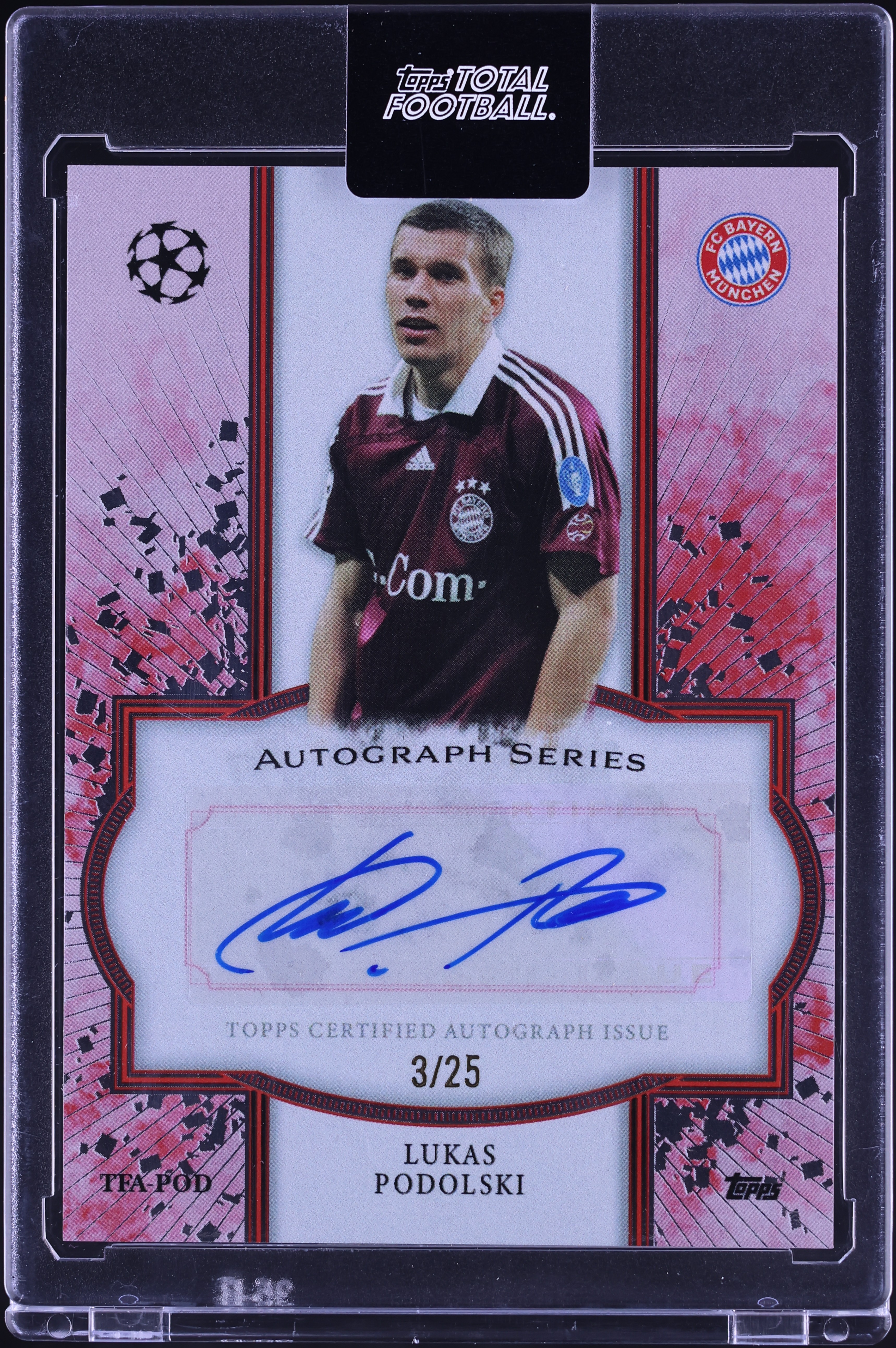 2024 Topps Total Football Autograph Series Lukas Podolski AUTO /25 