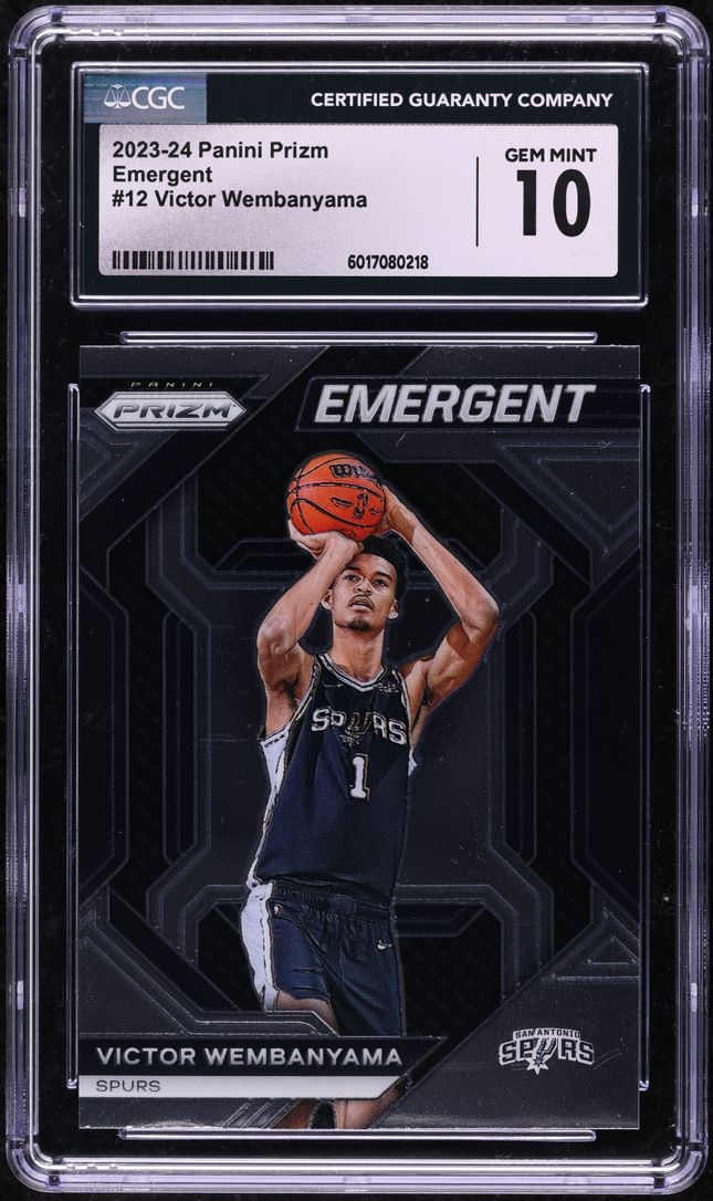 2023 Panini Prizm Emergent Victor Wembanyama ROOKIE #12 CGC 10 GEM MINT