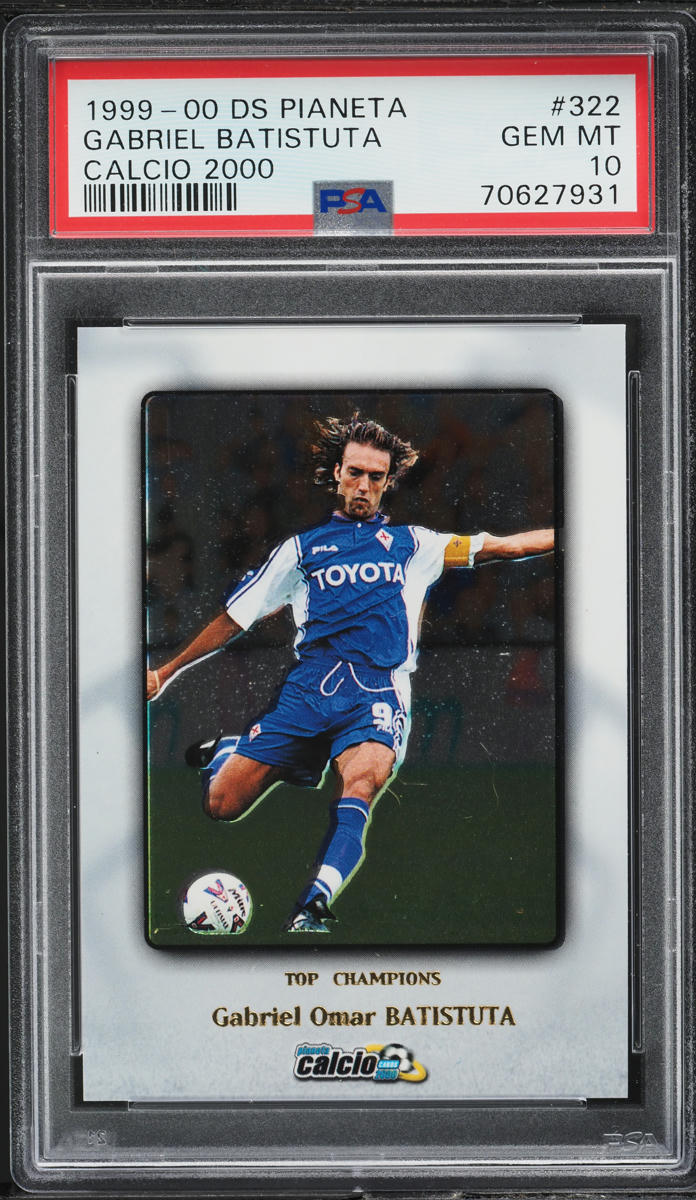 1999 DS Pianeta Calcio 2000 Gabriel Batistuta #322 PSA 10 GEM MINT