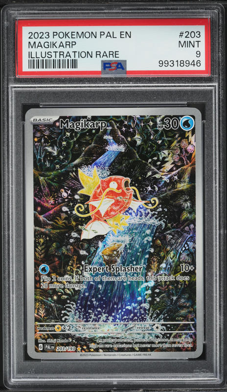 2023 Pokemon Scarlet & Violet Paldea Evolved Art Rare Magikarp #203 PSA 9 MINT