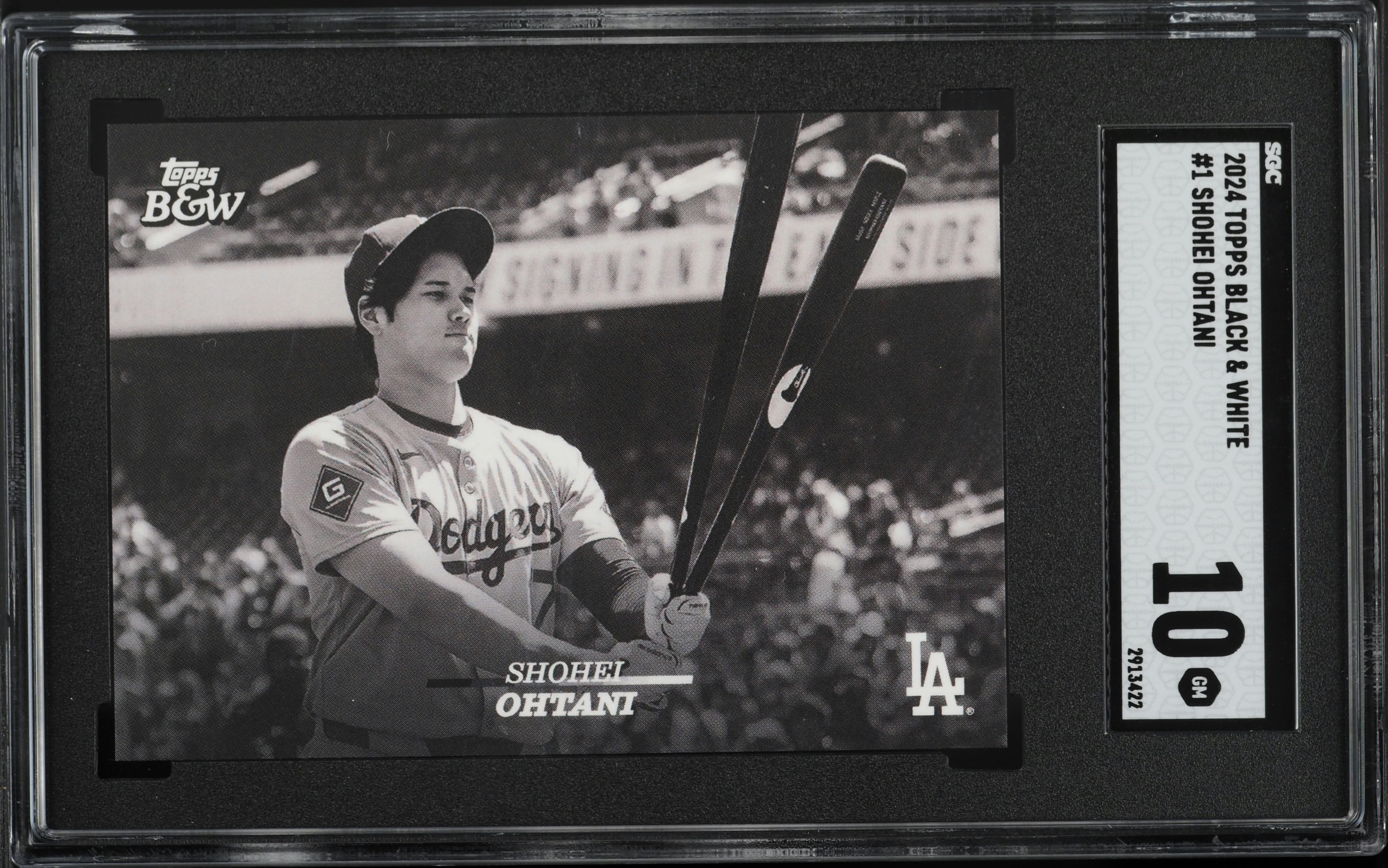 2024 Topps Black & White Shohei Ohtani #1 SGC 10 GEM MINT on 