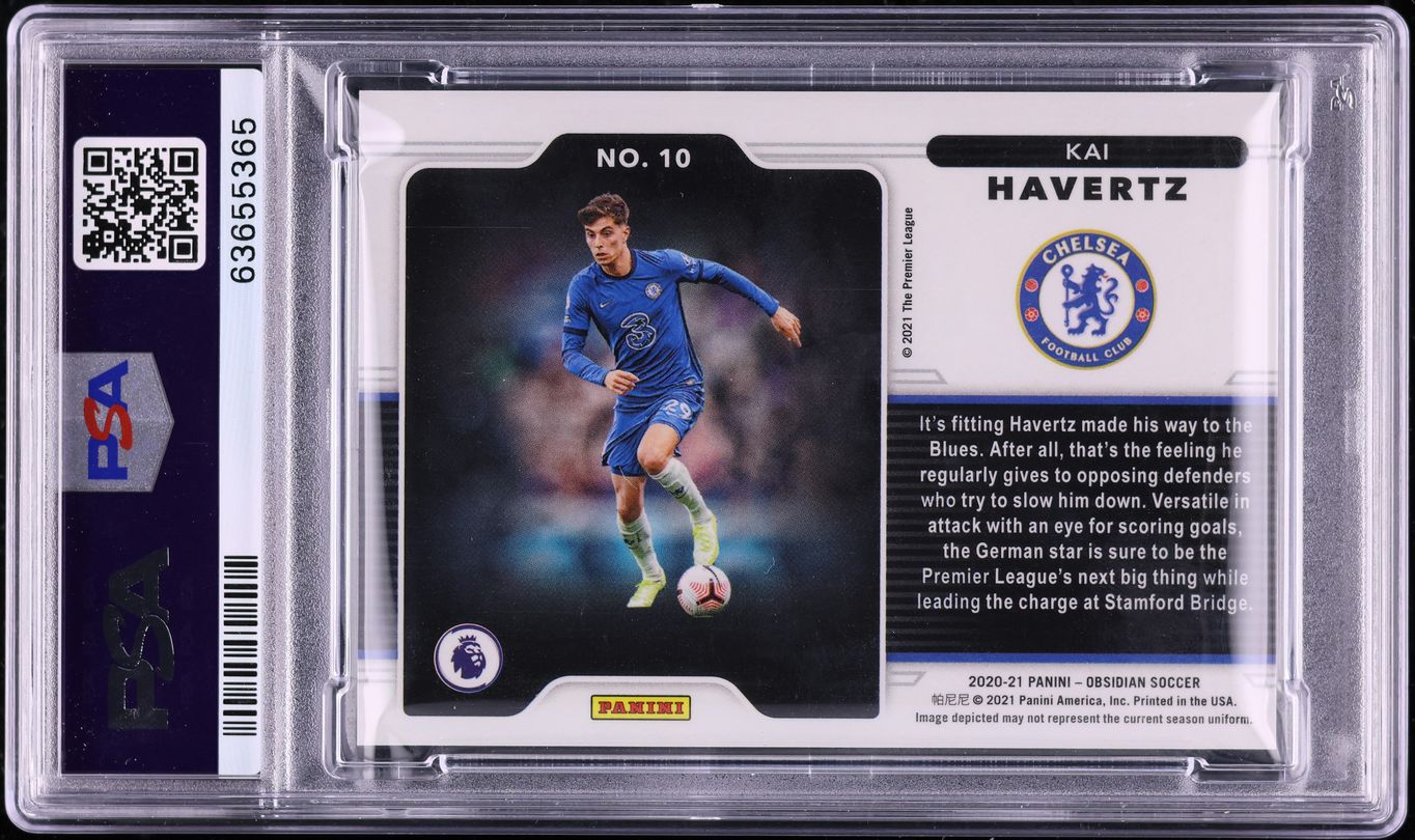 2020 Panini Obsidian Black Colorblast Kai Havertz #10 PSA 10 GEM