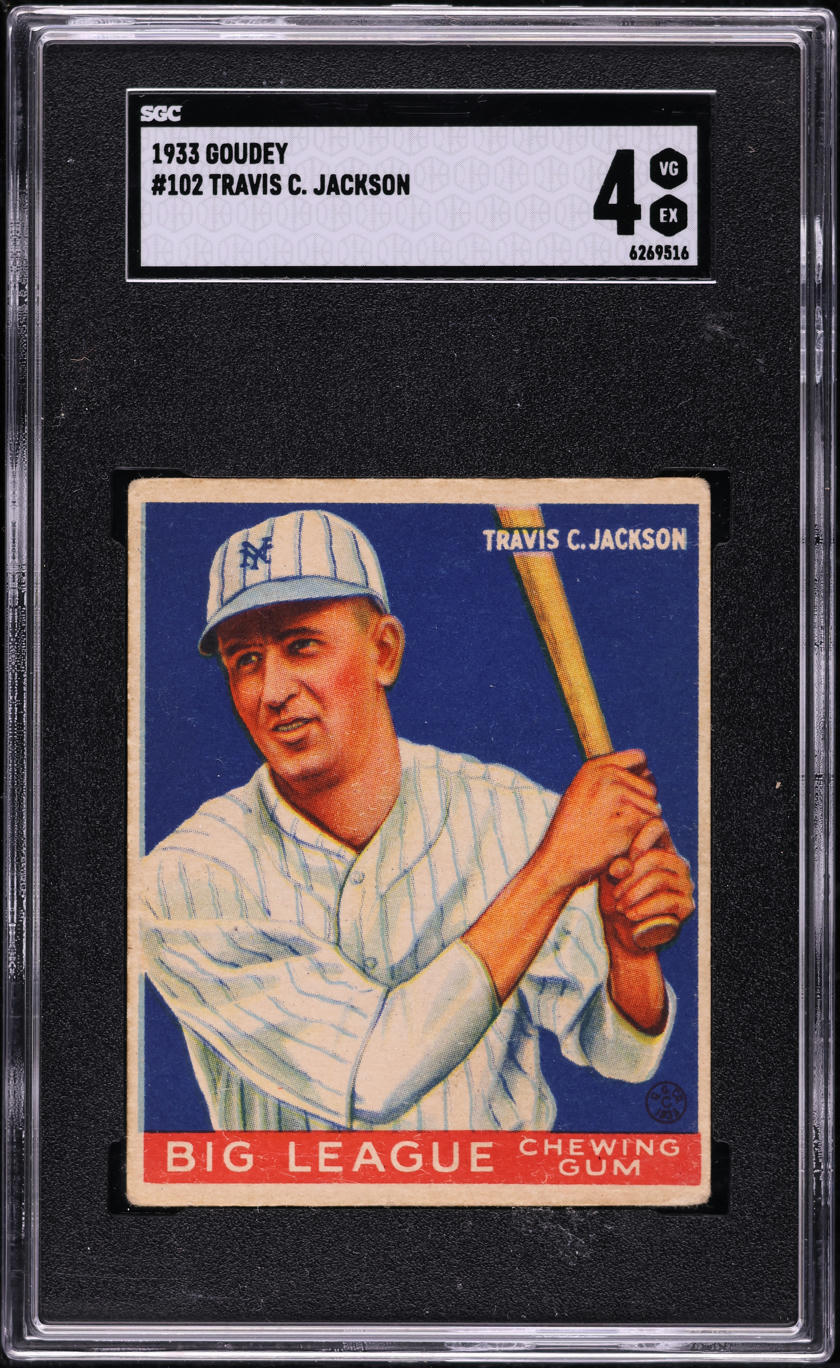 1933 Goudey Travis C. Jackson #102 SGC 4 VGEX