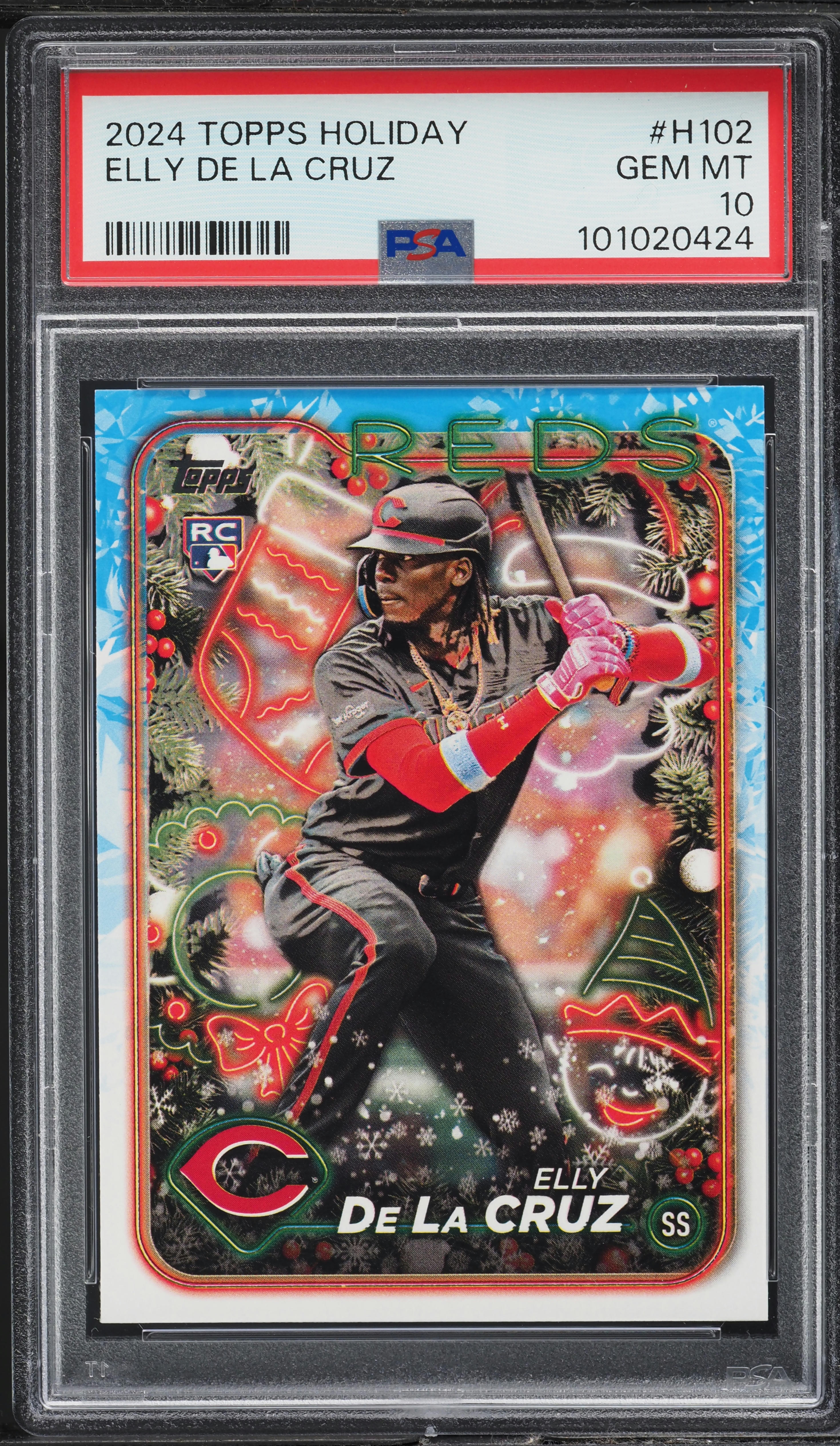 2024 Topps Holiday Elly De La Cruz ROOKIE #H102 PSA 10 GEM MINT on