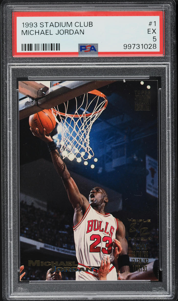1993 Stadium Club Basketball Michael Jordan #1 PSA 5 EX