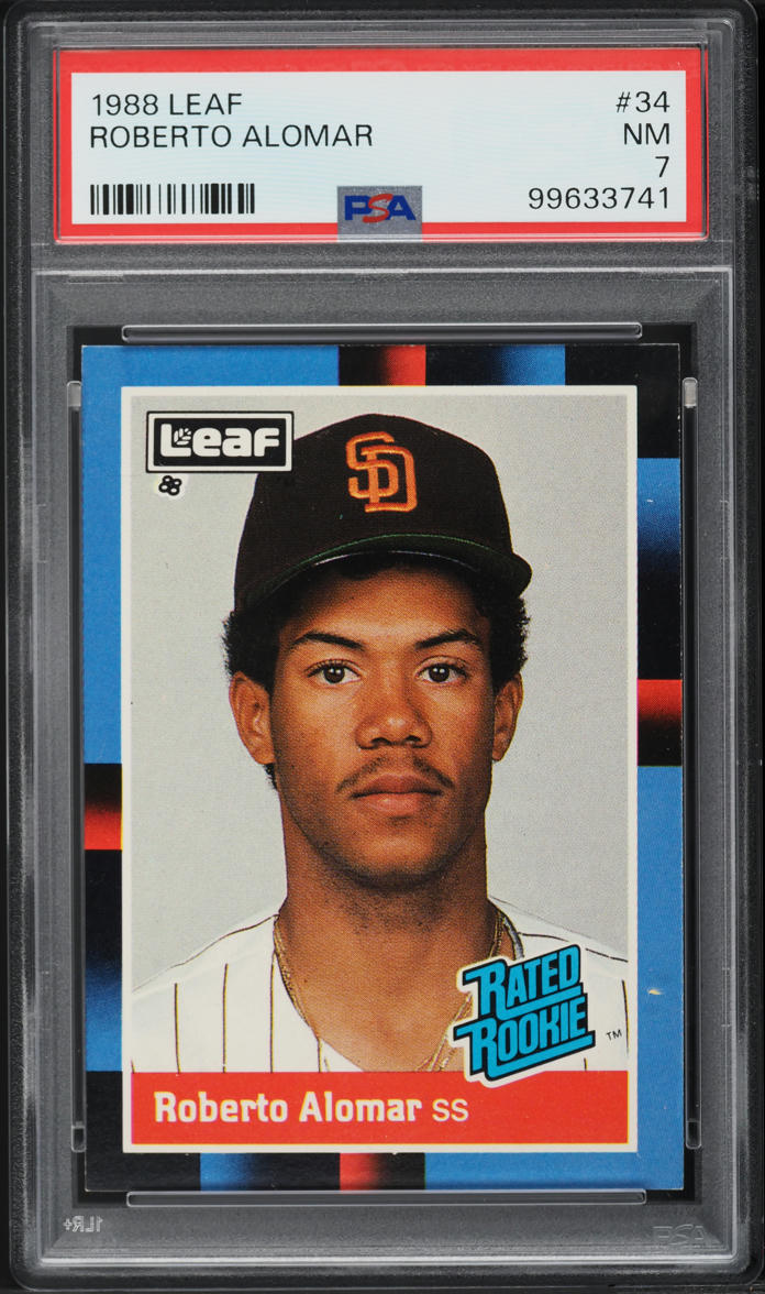 1988 Leaf Roberto Alomar ROOKIE #34 PSA 7 NRMT