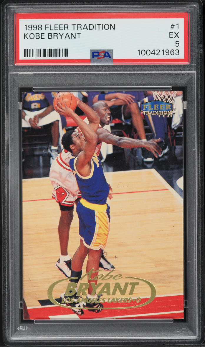 1998 Fleer Tradition  Kobe Bryant w/ Michael Jordan #1 PSA 5 EX