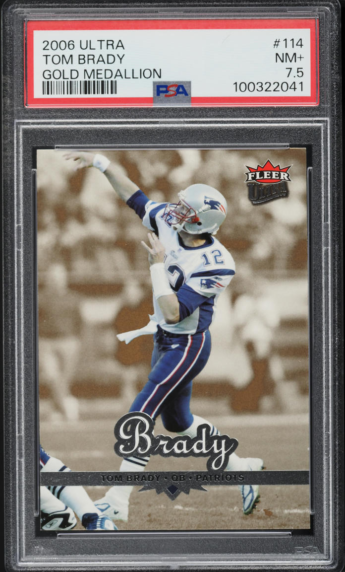 2006 Ultra Gold Medallion Tom Brady #114 PSA 7.5 NRMT+