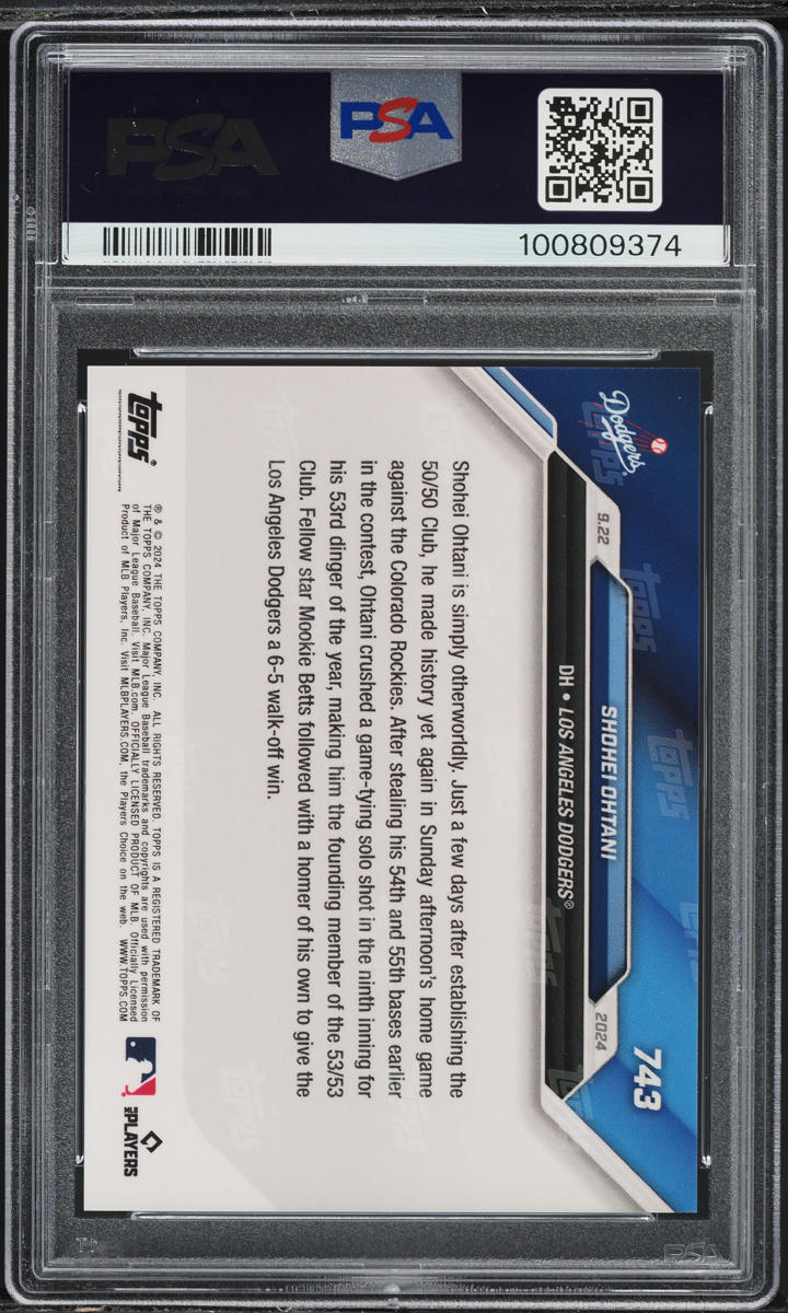 2024 Topps Now Shohei Ohtani #743 PSA 10 GEM MINT