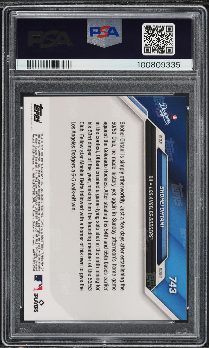 2024 Topps Now Shohei Ohtani #743 PSA 10 GEM MINT