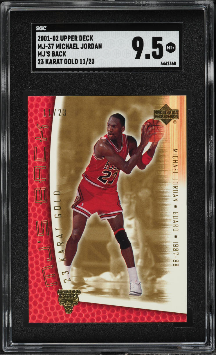 2001 Upper Deck MJ's Back 23 Karat Gold Michael Jordan /23 #MJ-37 SGC 9.5 MINT+
