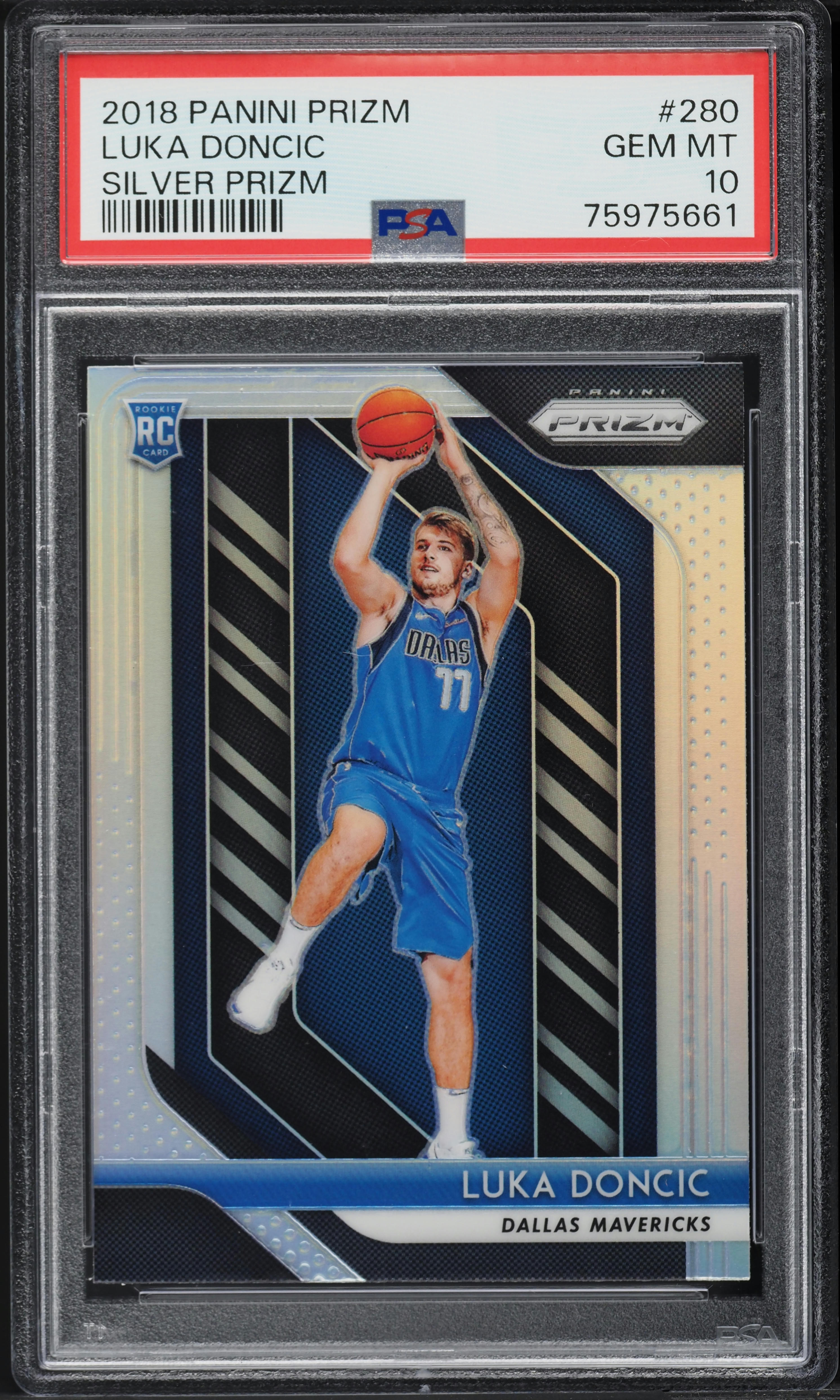 2018 Panini Prizm Silver Luka Doncic ROOKIE #280 PSA 10 GEM MINT