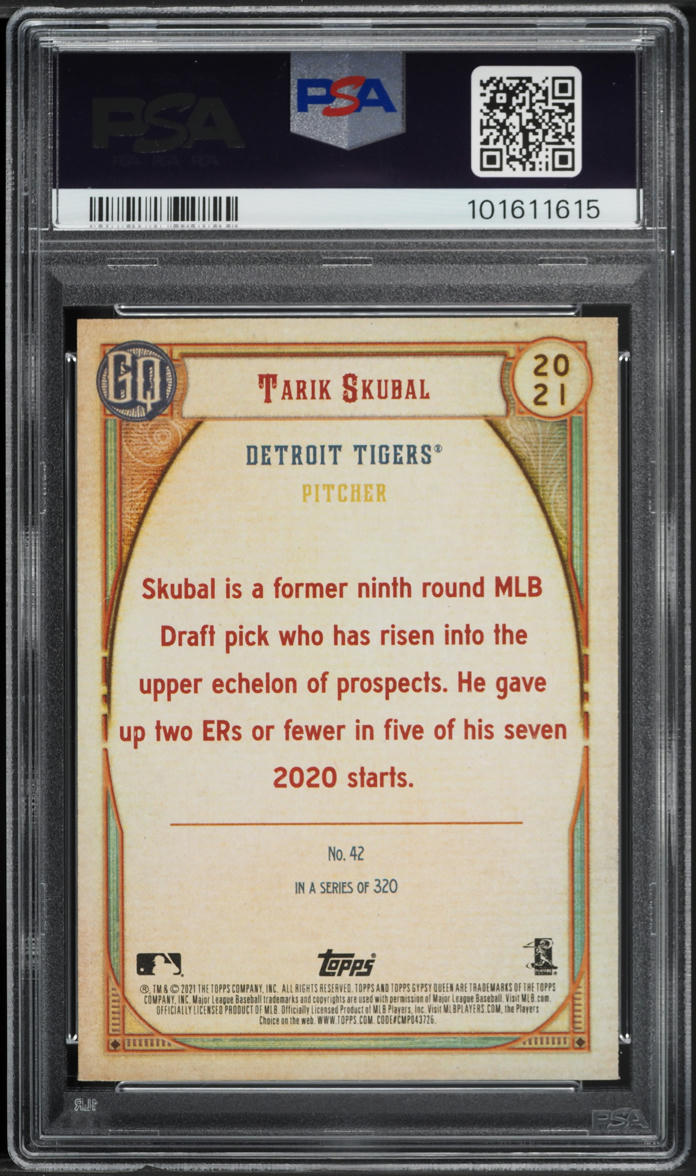 2021 Topps Gypsy Queen Tarik Skubal ROOKIE #42 PSA 10 GEM MINT