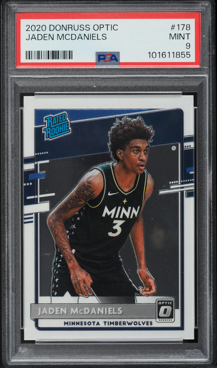 2020 Donruss Optic Jaden McDaniels ROOKIE #178 PSA 9 MINT on