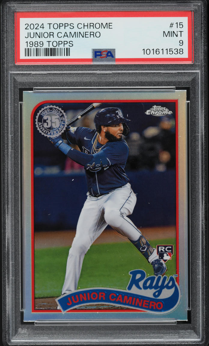 2024 Topps Chrome '89 Junior Caminero ROOKIE #89CB-15 PSA 9 MINT