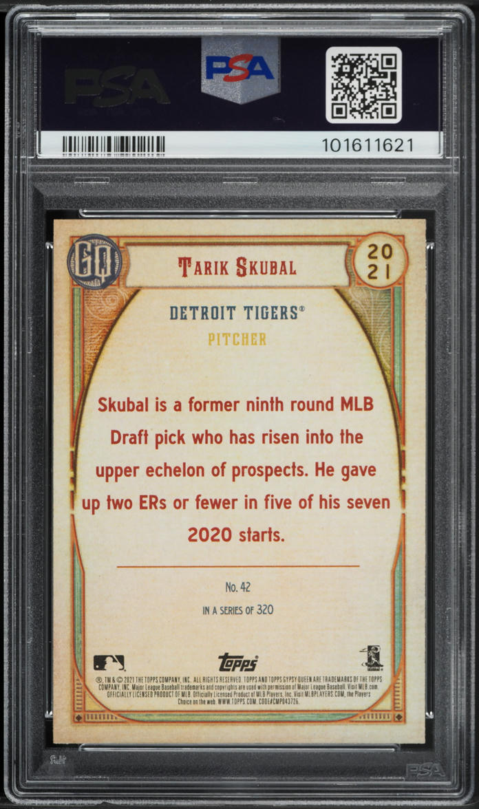 2021 Topps Gypsy Queen Tarik Skubal ROOKIE #42 PSA 10 GEM MINT