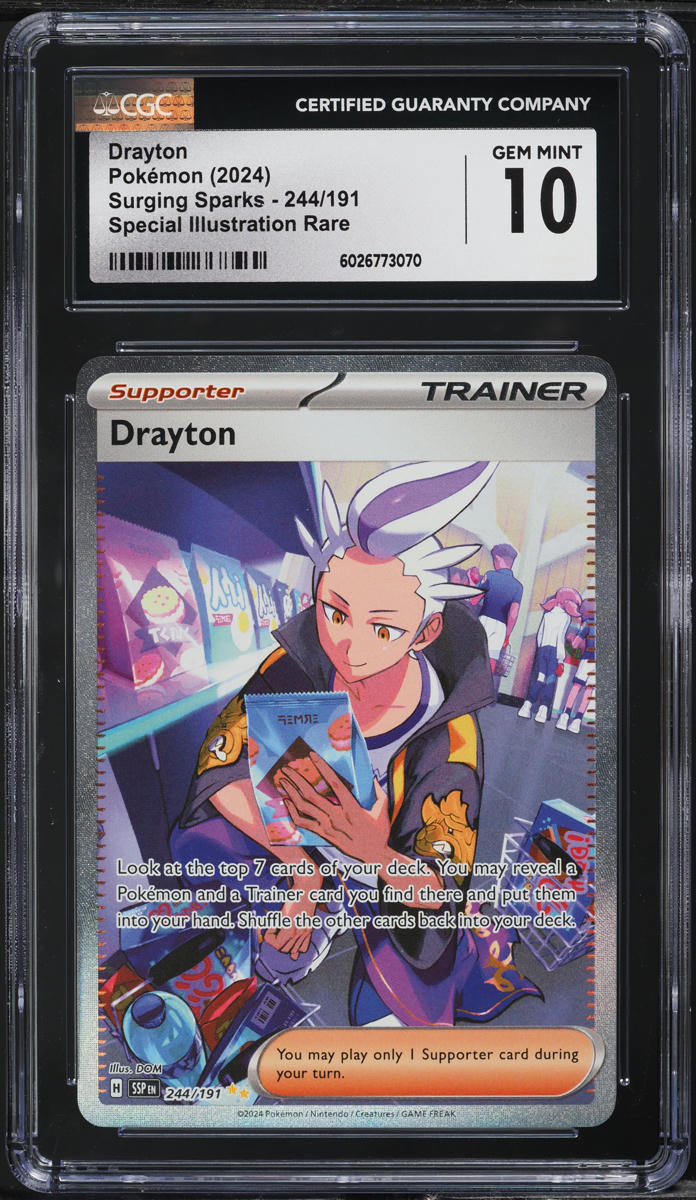 2024 Pokemon SV Surging Sparks Special Illustration Rare Drayton #244 CGC  10 GEM on Fanatics Collect