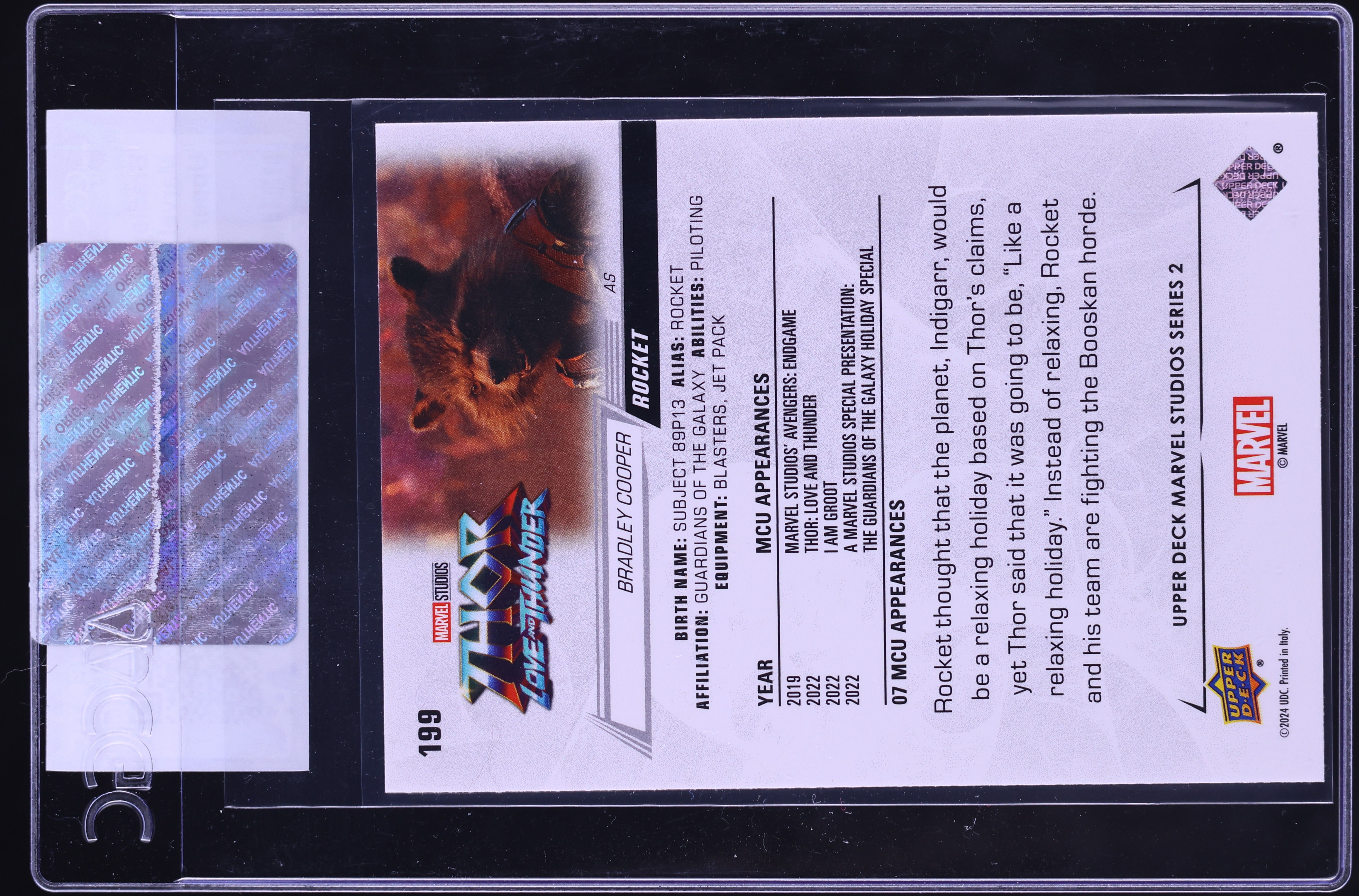 2024 Upper Deck Marvel Studios Series 2 Bradley Cooper As Rocket