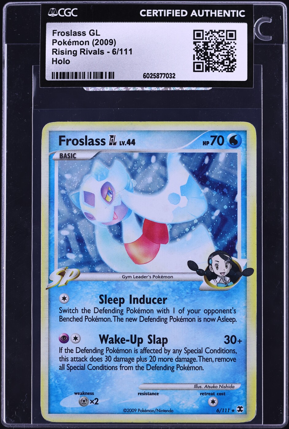 froslass pokemon card price 2009 Platinum Rising Rivals Holo GL #6 CGC AUTH Card Number / Rarity Froslass - 174/167 Twilight Masquerade
