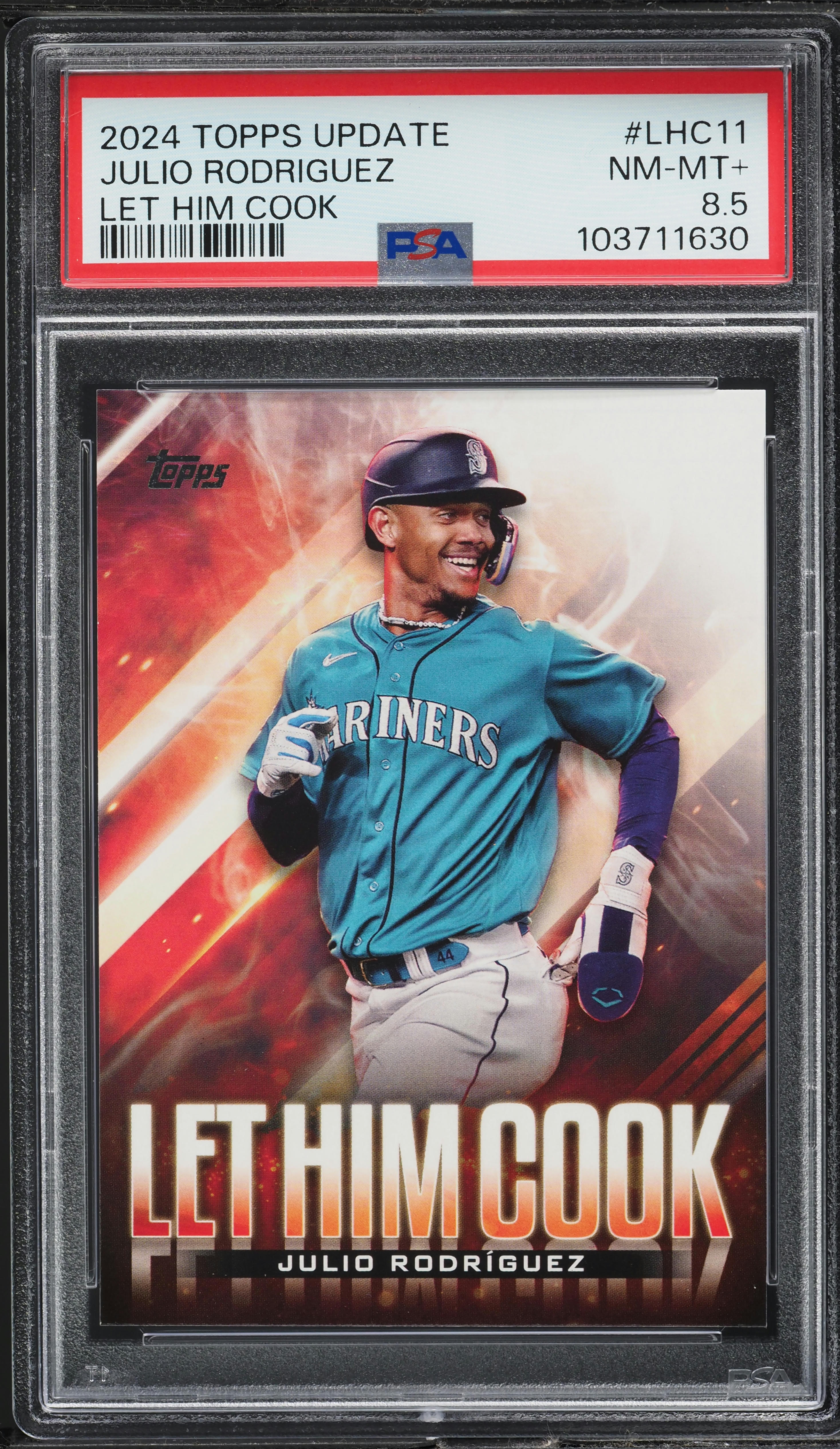 2024 Topps Update Let Him Cook Julio Rodriguez #LHC-11 PSA 8.5 NM 