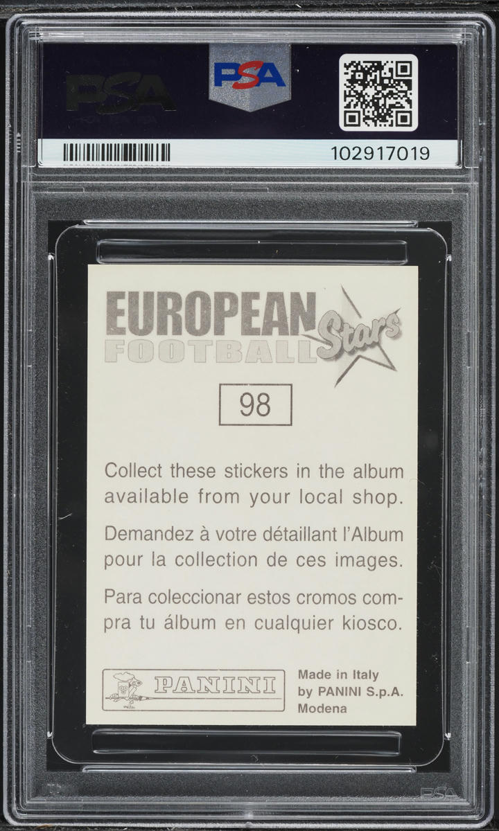 1997 Panini European Football Stars Alessandro Del Piero #98 PSA 9 MINT