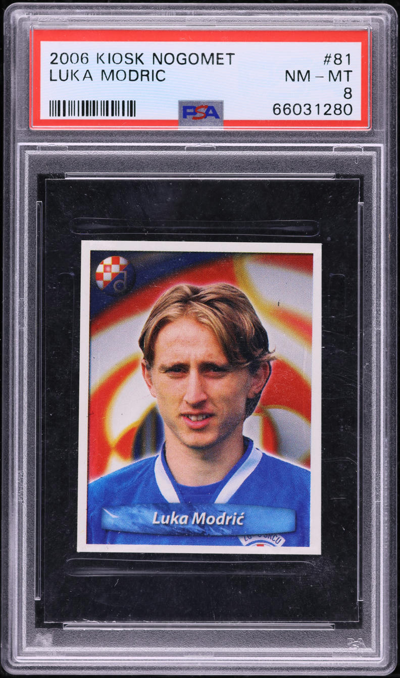 2006 Kiosk Nogomet Luka Modric ROOKIE #81 PSA 8 NM-MT