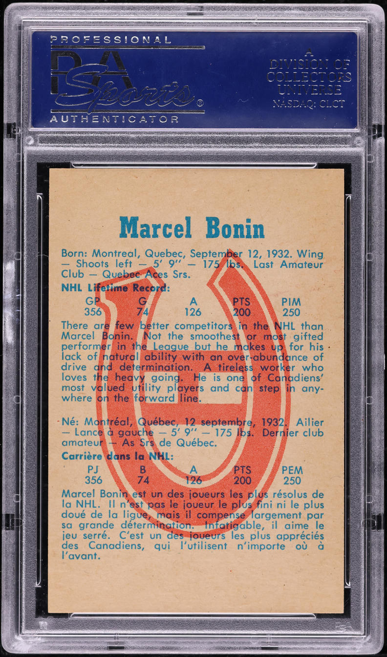 1960 Parkhurst Marcel Bonin #51 PSA 9 MINT