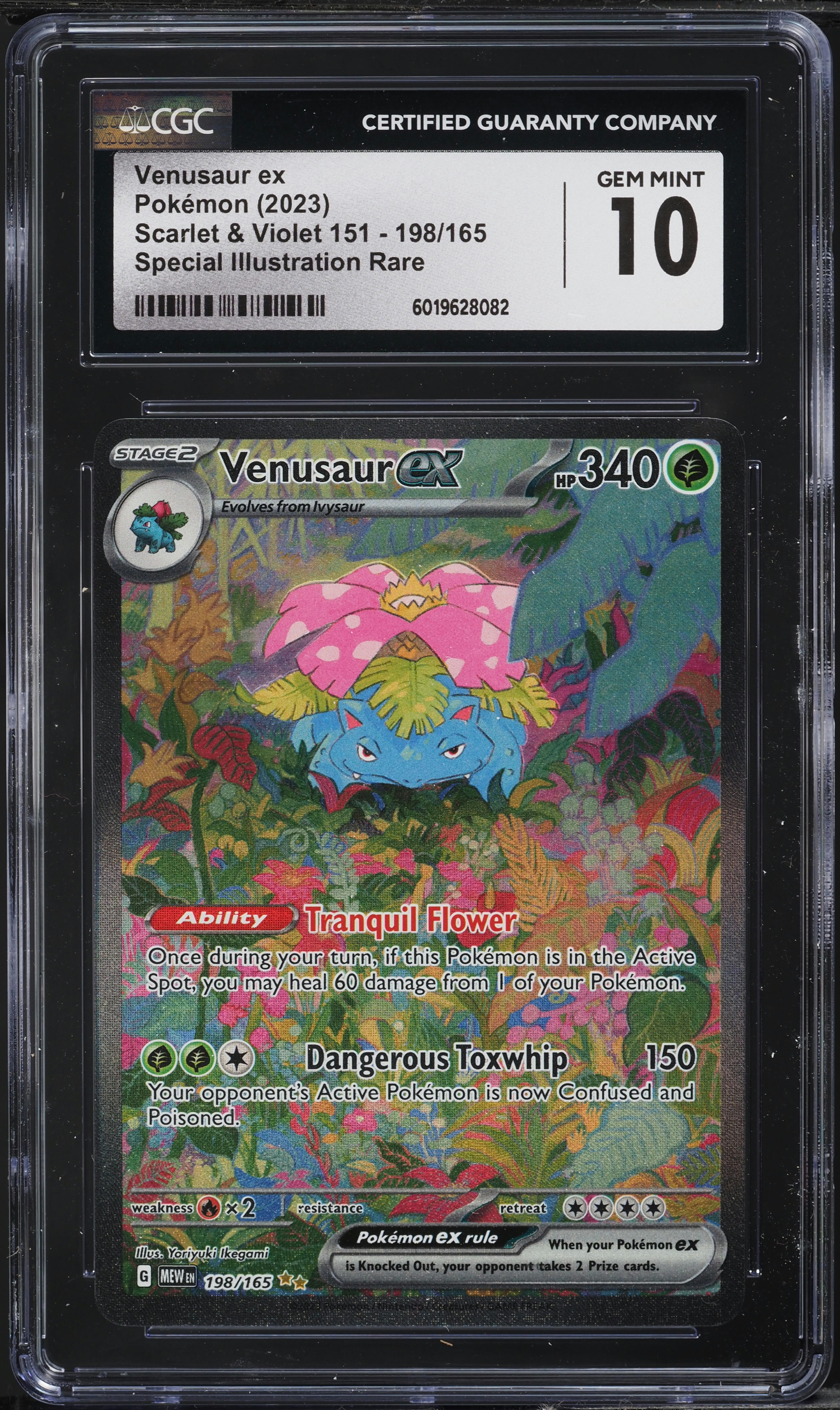 2025 Pokemon Scarlet & Violet 151 Art Rare Venusaur ex #198 CGC 10