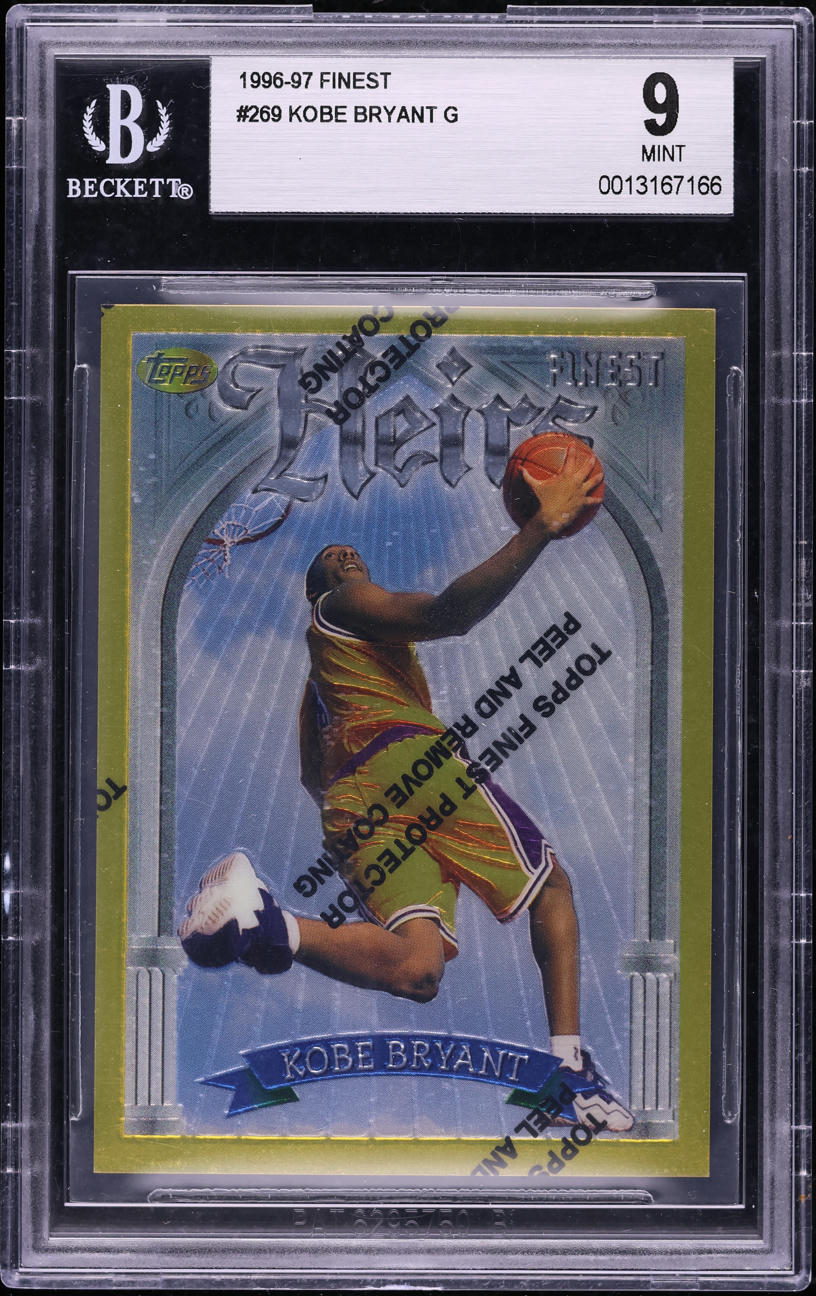 1996 Finest W/ Coating Kobe Bryant ROOKIE #269 BGS 9 MINT