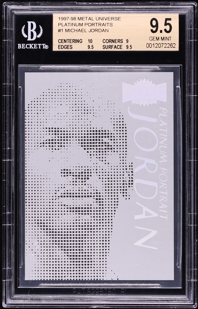 1997 Metal Universe Platinum Portraits Michael Jordan #1 BGS 9.5 GEM MINT