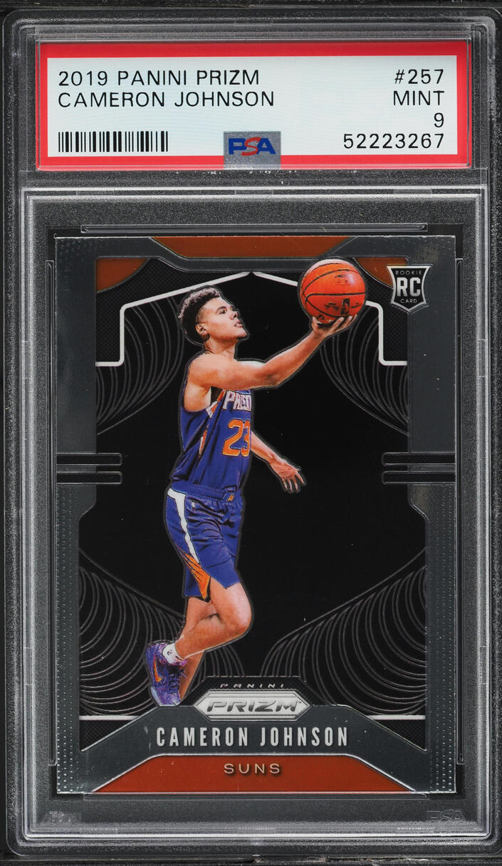2019 Panini Prizm Cameron Johnson ROOKIE #257 PSA 9 MINT on